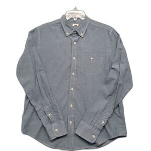 Sperry Men Sz M Blue Chambray Button up Long Sleeve Shirt Academia Preppy Work